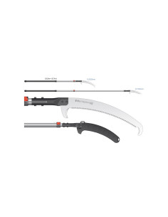 PERTIGA TELESCOPICA CON SERRUCHO SILKY HAYAUCHI 390 mm 2 EXTENSIONES 2,28 - 3,70 mt.