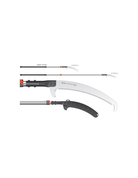 PERTIGA TELESCOPICA CON SERRUCHO SILKY HAYAUCHI 390 mm 2 EXTENSIONES 2,28 - 3,70 mt.