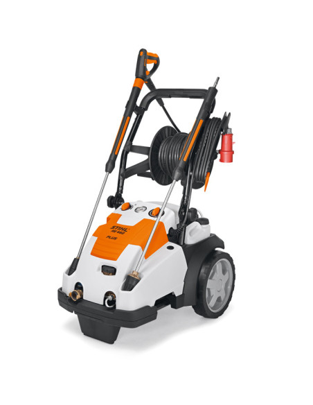 HIDROLIMPIADORA STIHL RE 462 PLUS TRIFASICA 35-220 BAR 1.050-1.130L/H 7,4 Kw CON ROLLO PORTAMANGUERA