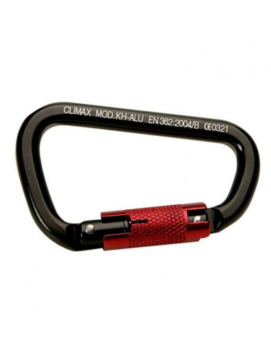 Mosquetón de aluminio con cierre automático KH-ALU con 1/4 de vuelta Climax